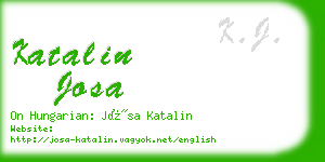 katalin josa business card